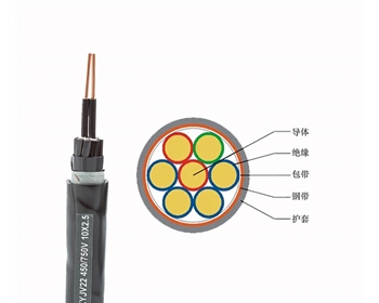 KYJV22 鎧裝控制電纜 雙菱電纜